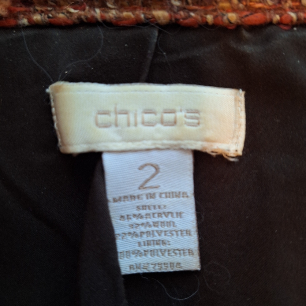 Chico's Orange Tweed Jacket - image 8